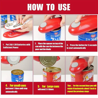 Automatic Electric Can Opener: Open Cans in Seconds, Effortlessly![Buy 2 Free Shipping]